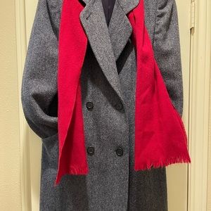 Alorna Wool Blend Coat Jacket Herringbone Women's Double Breasted     Gray Sz S